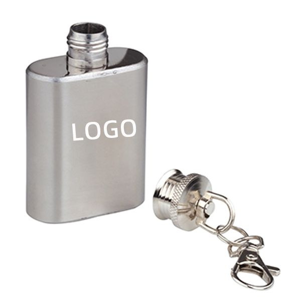 1 oz Mini Stainless Steel Flask 1