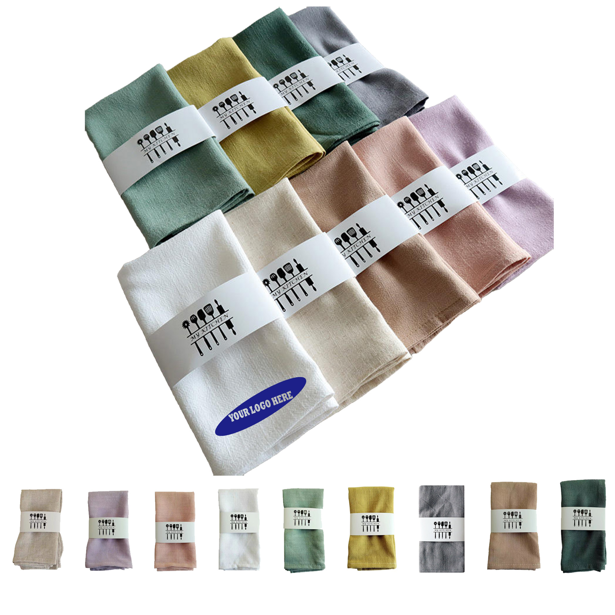 Cotton Linen Dinner Napkins 3
