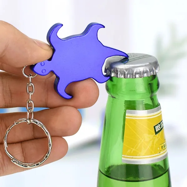 Customized Turtle Shape Bottle Opener Keychains 3