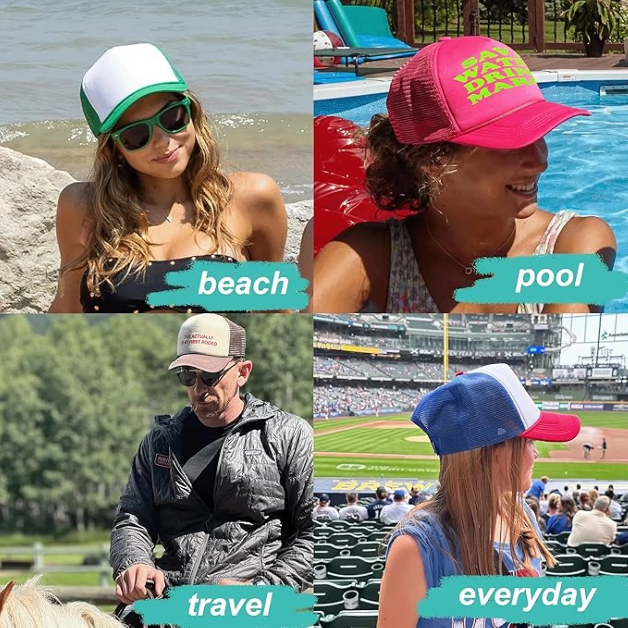 Breathable Sunscreen Sponge Mesh Cap 4