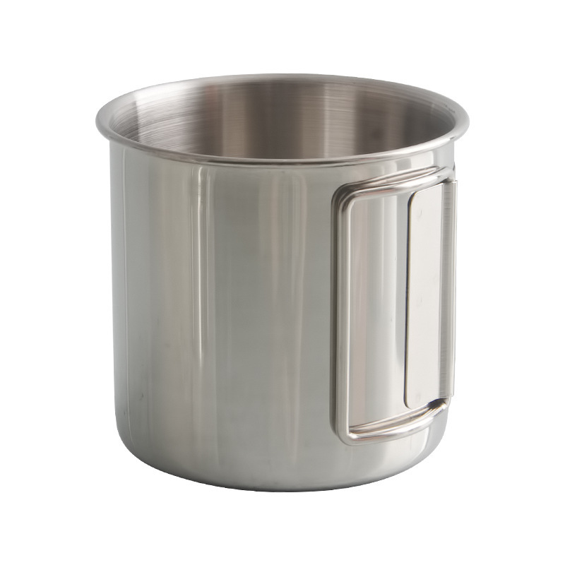 11 Oz Stainless Steel Camping Mug with Folding Handle 4
