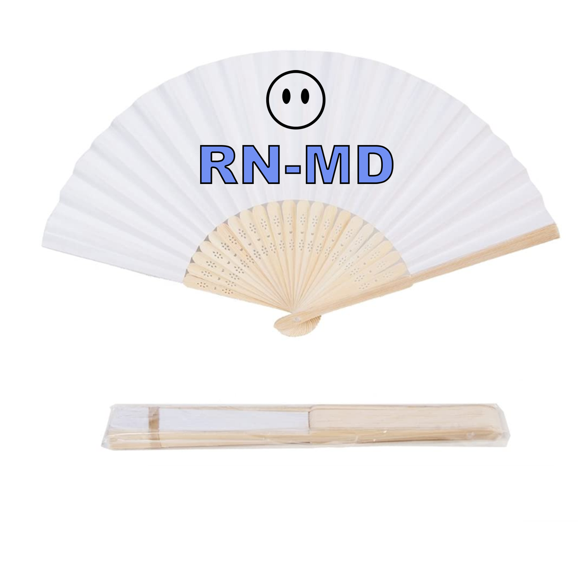 Bamboo Handle Folding Cloth Fan MOQ 50pcs