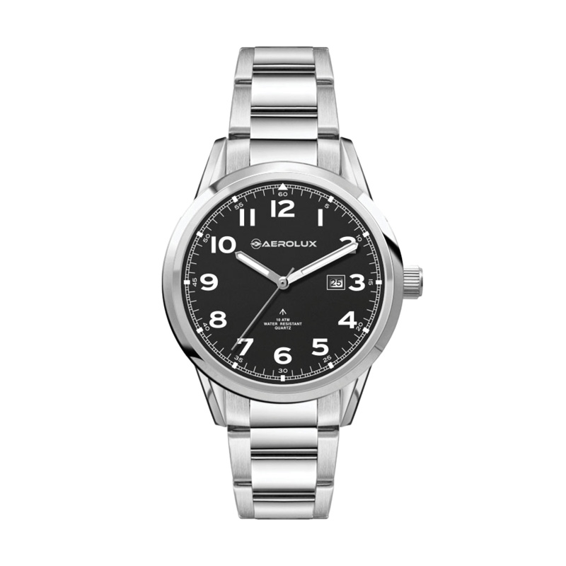 34MM SS, SILVER CASE,  3-HAND MVT, DTE