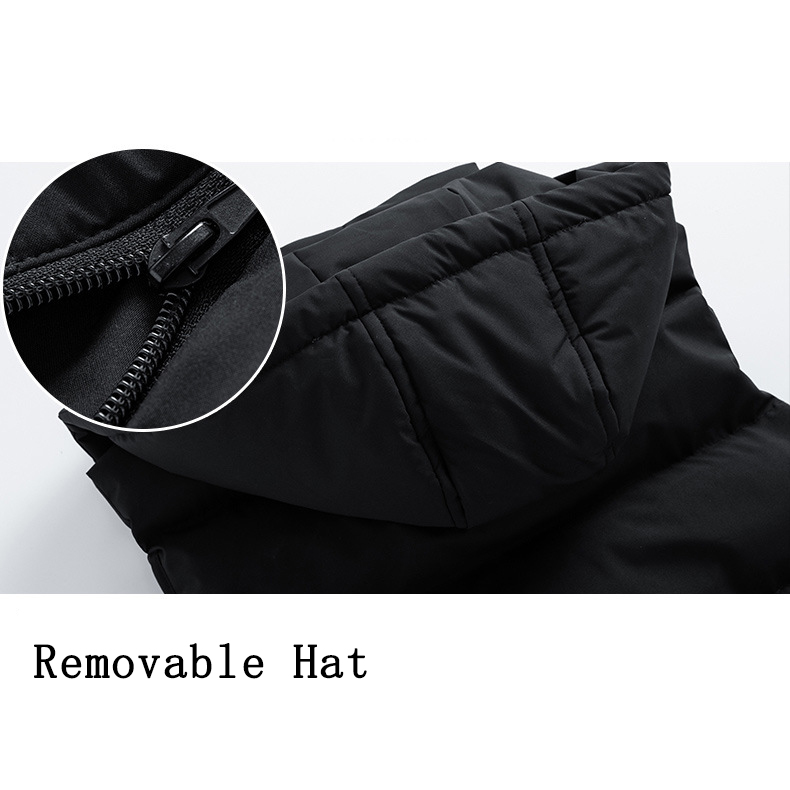 9 Areas Heated Vest Removable Hat w/Two Button Control 3