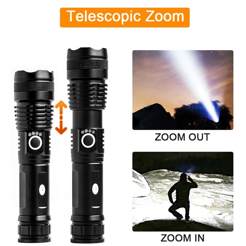Rechargeable LED Flashlights High Lumens(2400mAh) 3