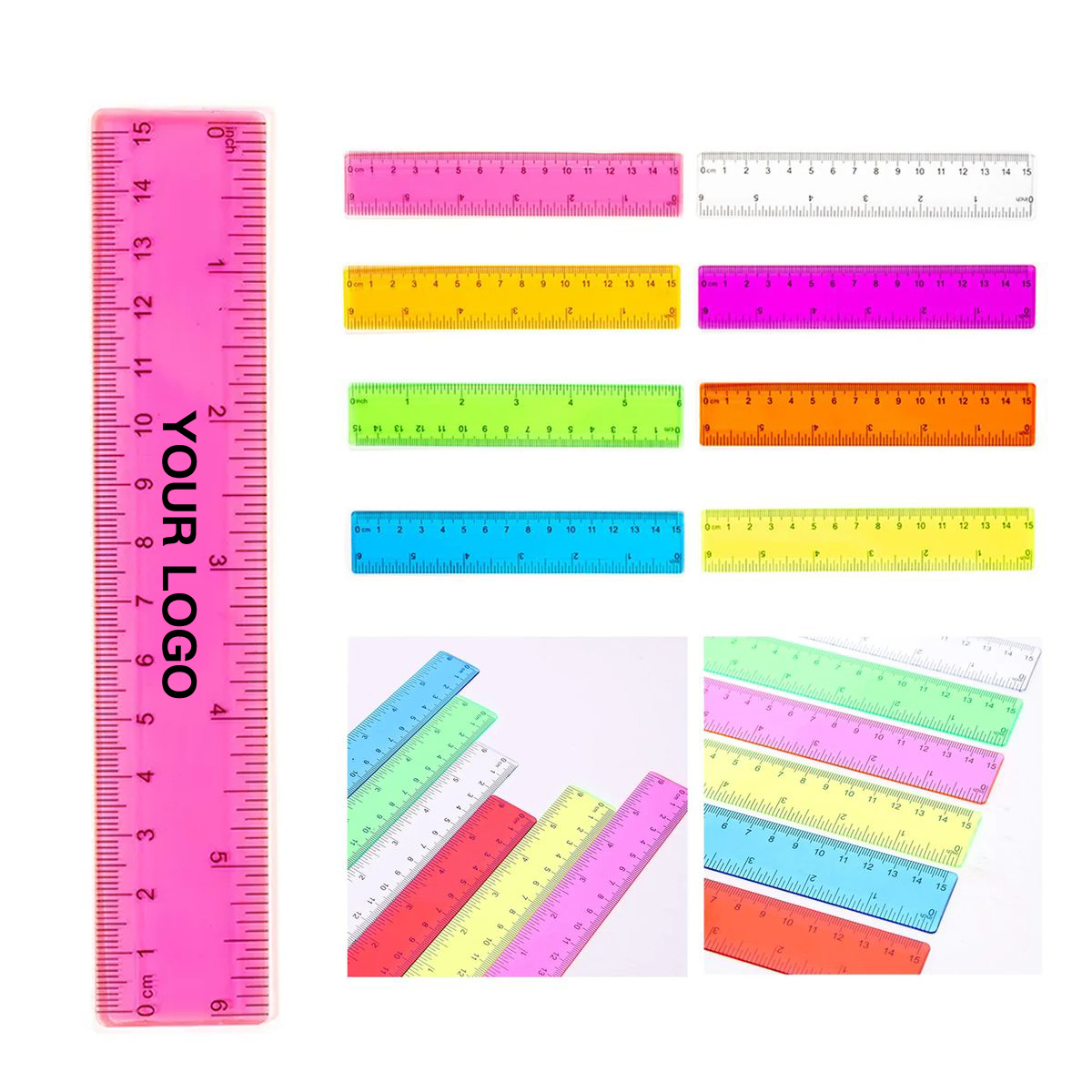 Flexible Colored Rulers for School and Office, custom ruler with logo imprint 3