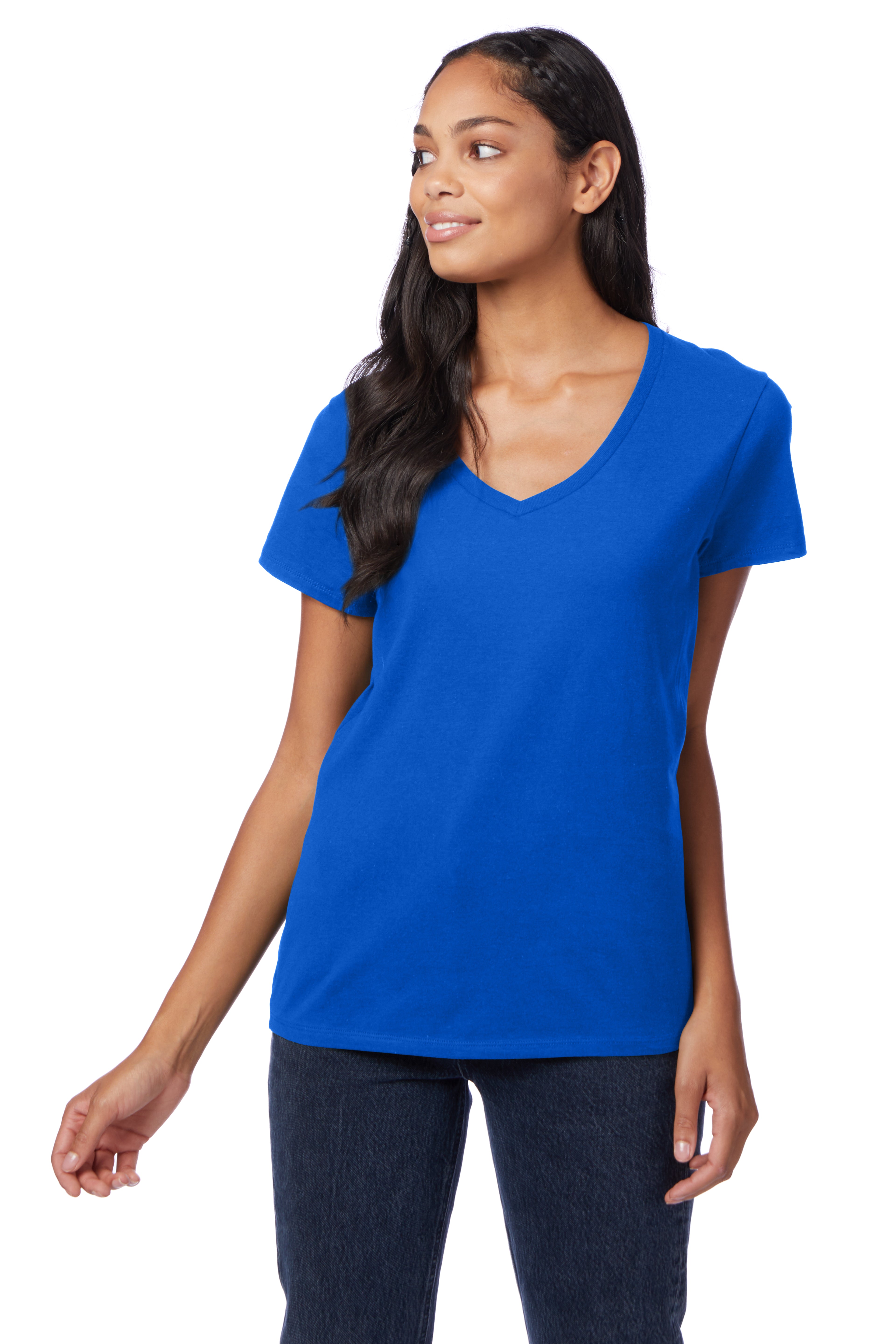 Hanes Perfect-T Women's Short Sleeve V-neck T-shirt 10