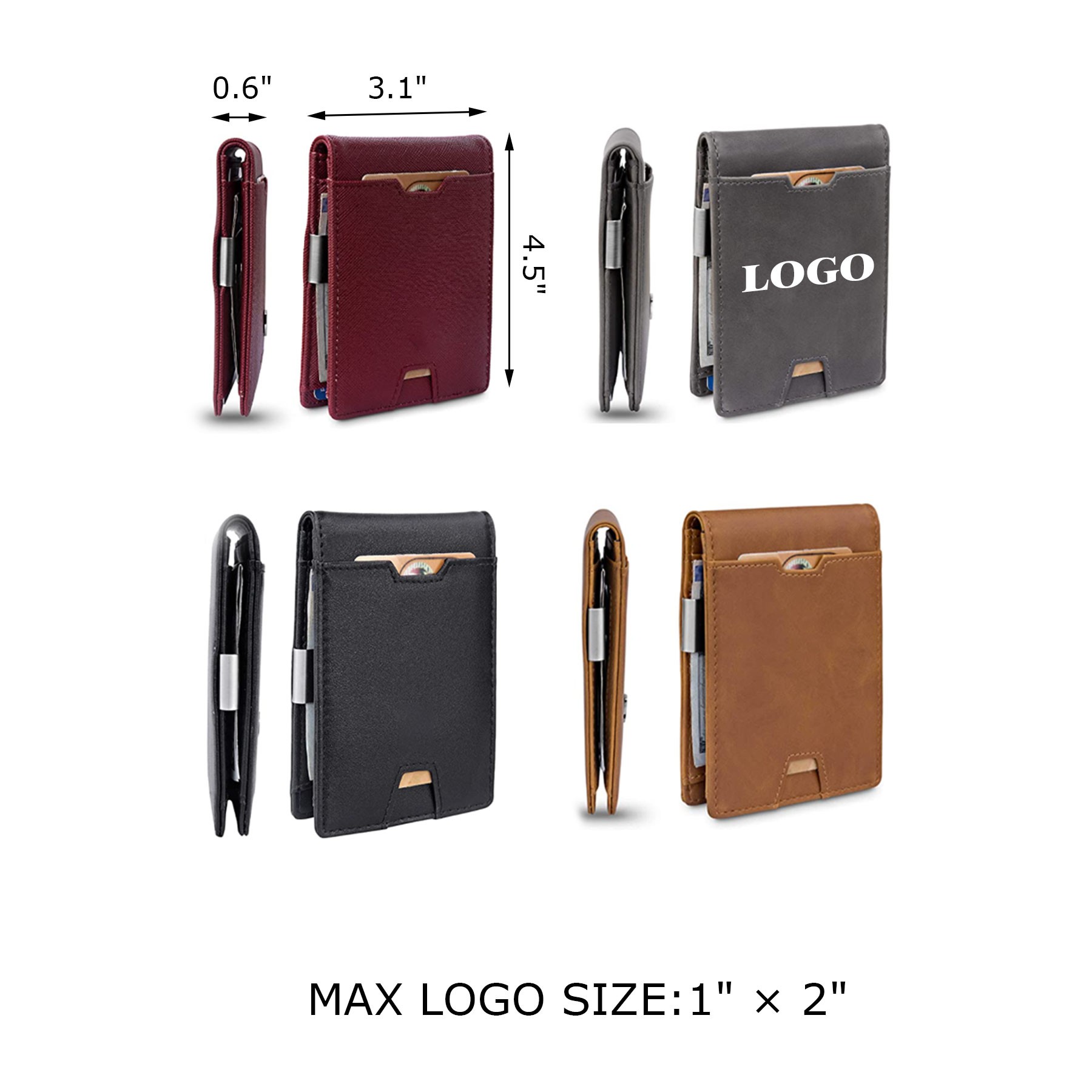 Slim Wallet with Money Clip 2
