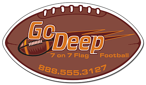 Magnet - Football Shape (7x4) - 30 mil. 2