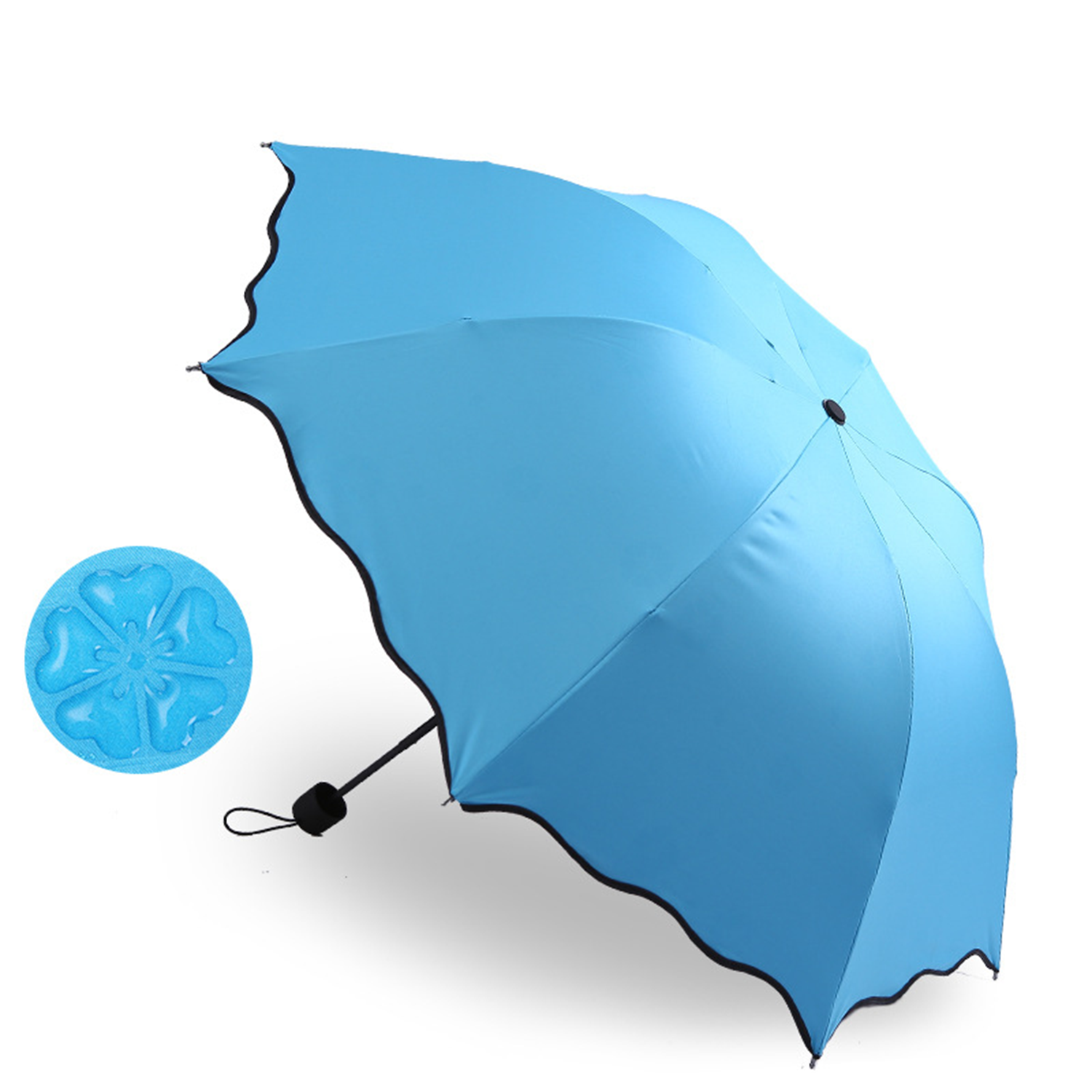 Blooming Material Travel Foldable Compact Umbrellas 8