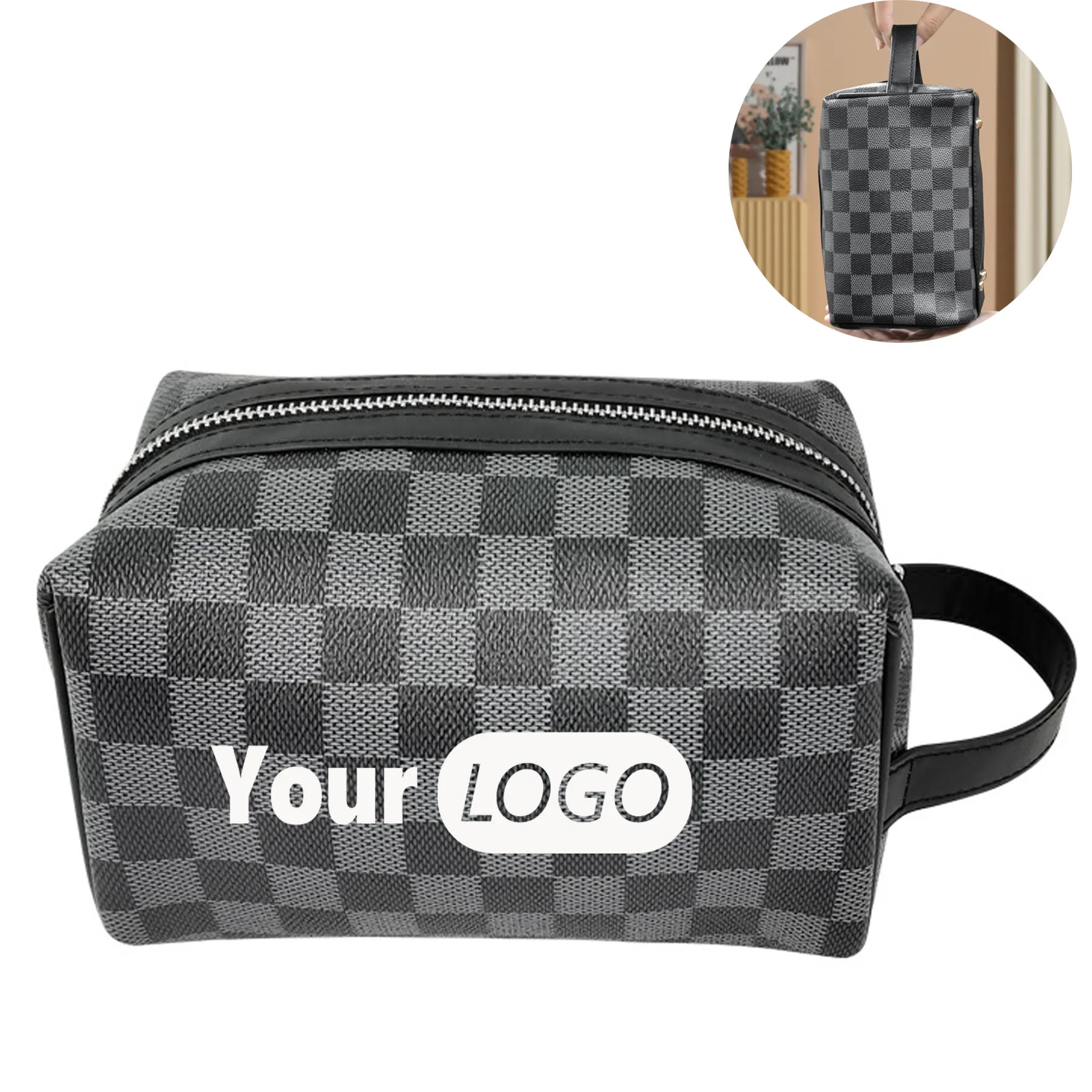 Checkered Cosmetic Bag 2