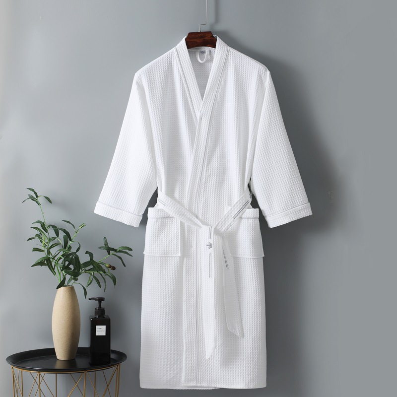 Waffle Knit Lightweight Spa & Bath Robes 4