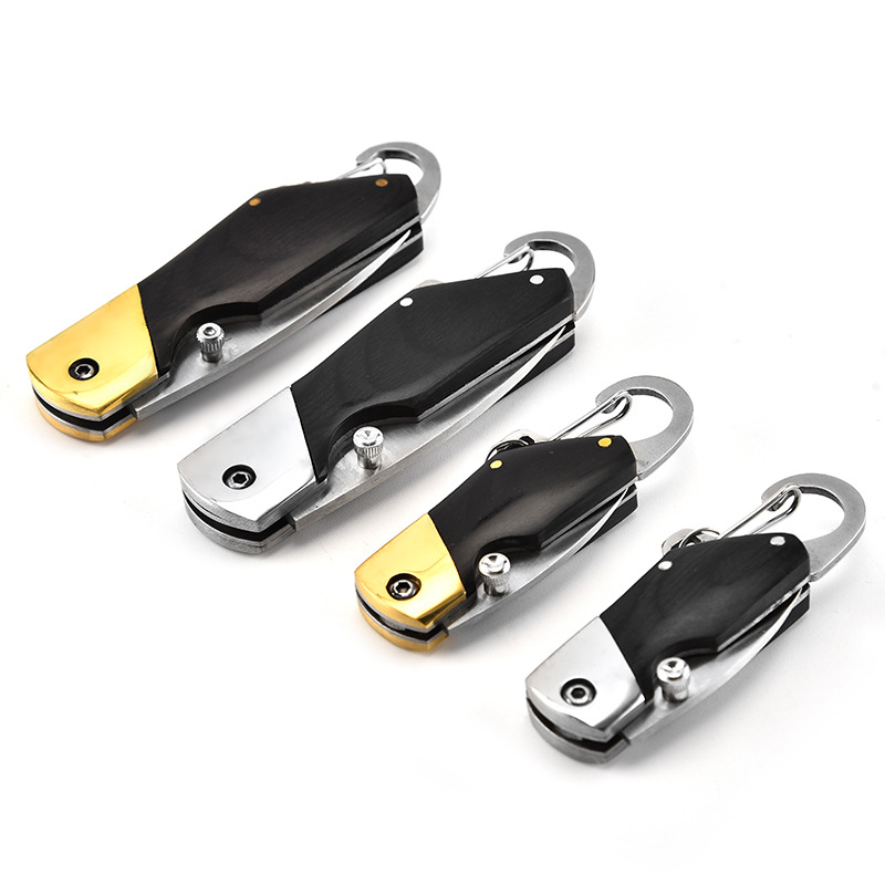 Stainless Steel Folding Pocket Knife with Key Chain 8