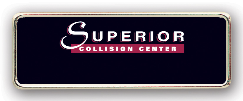 Metal Framed Badge 1"X3" (Screened - No Personalization)