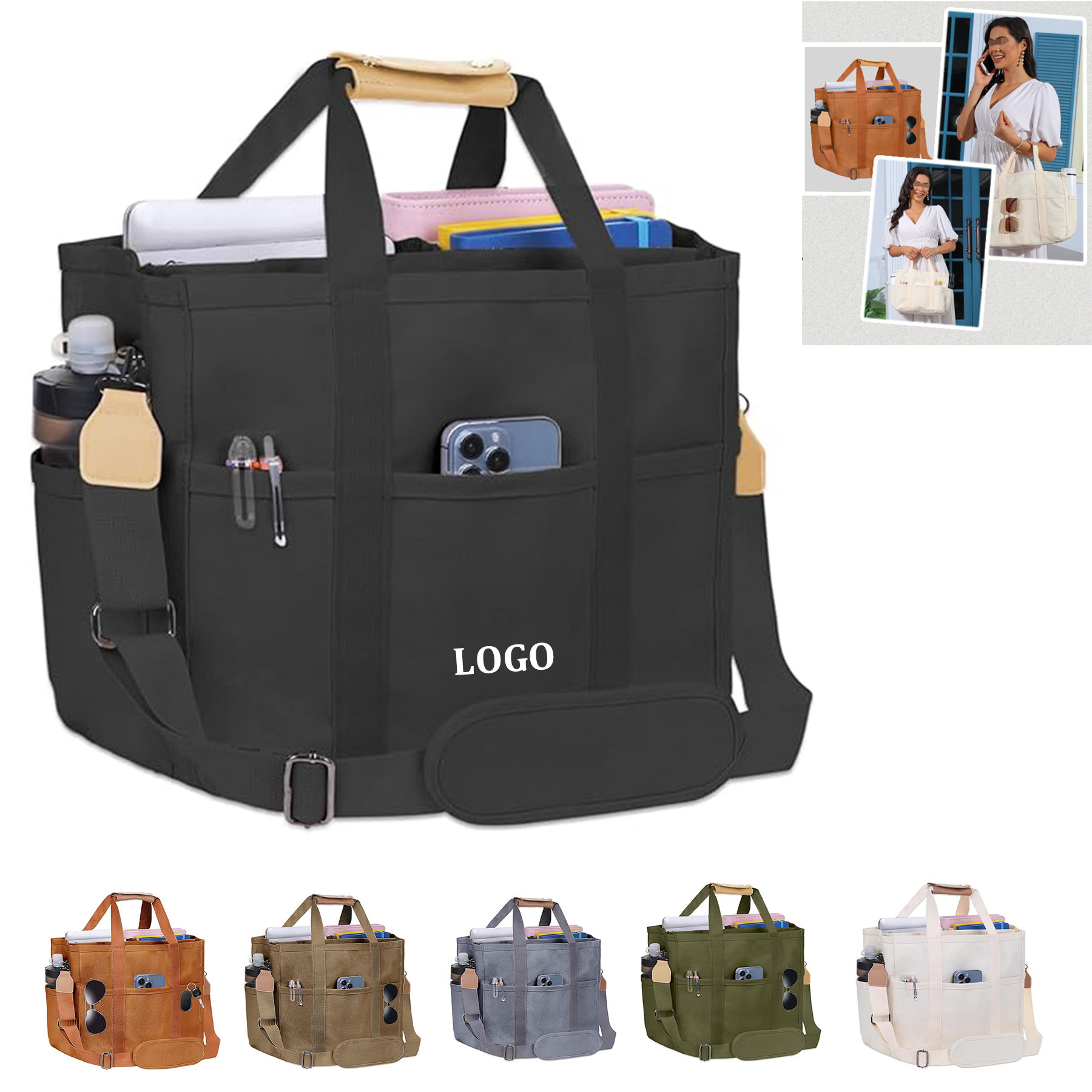 Multifunctional Canvas Tote Bag 6