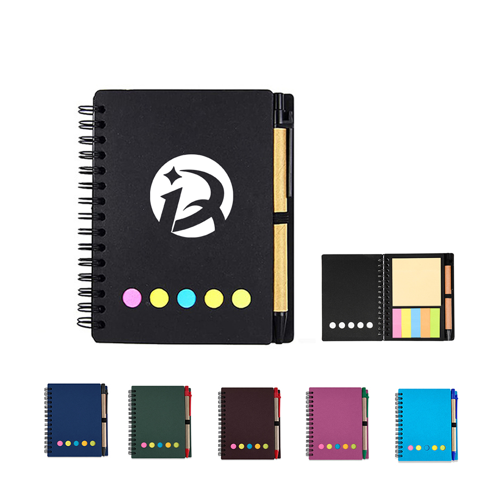 Spiral Notebook With Sticky Notes 1