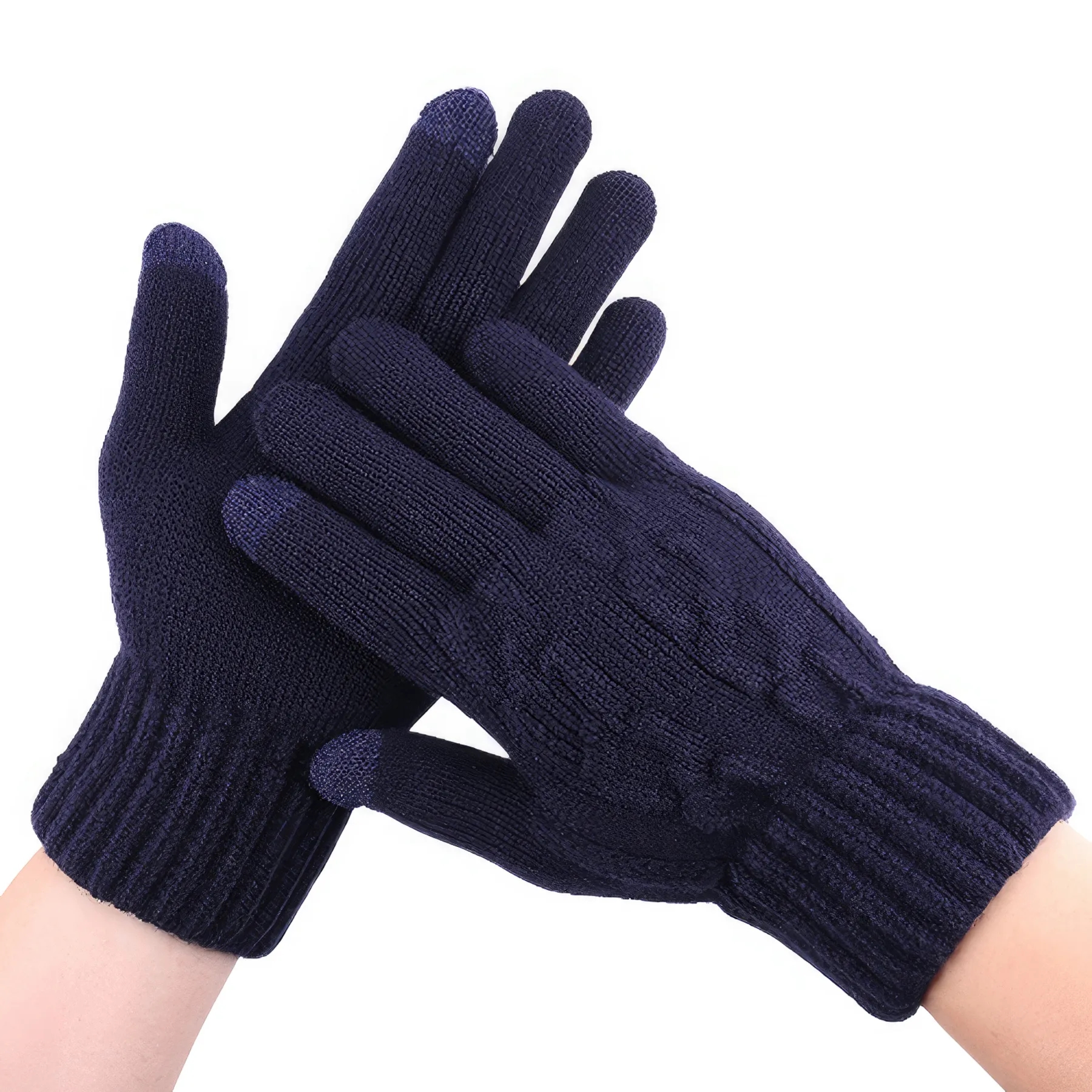Touch Screen Saver Warm Knit Fleece Fingertip Gloves 3
