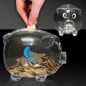 4" Plastic Piggy Bank
