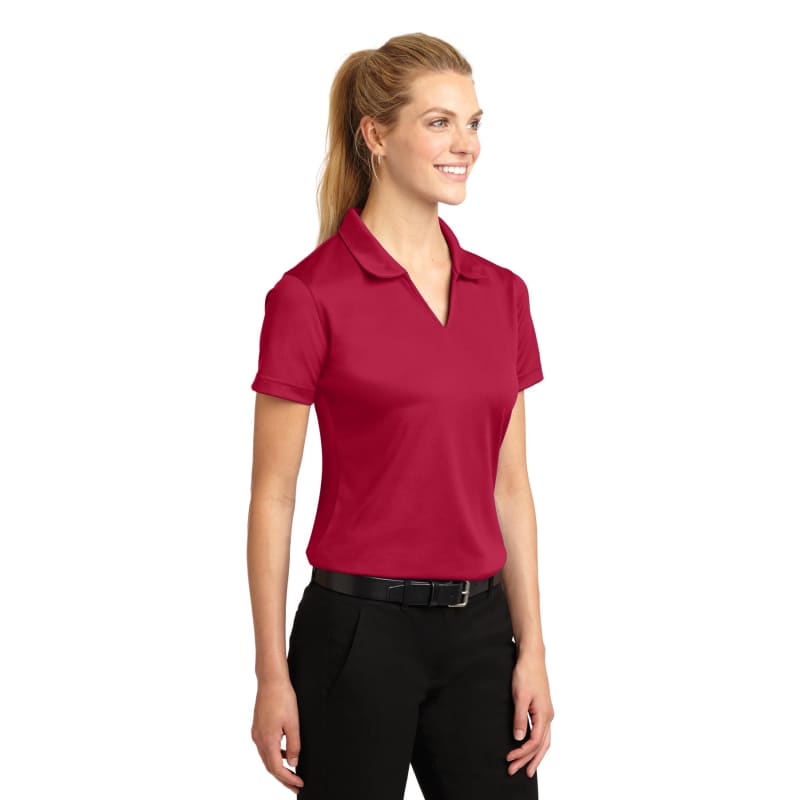 Sport-Tek Women's Dri-Mesh V-Neck Polo. 25