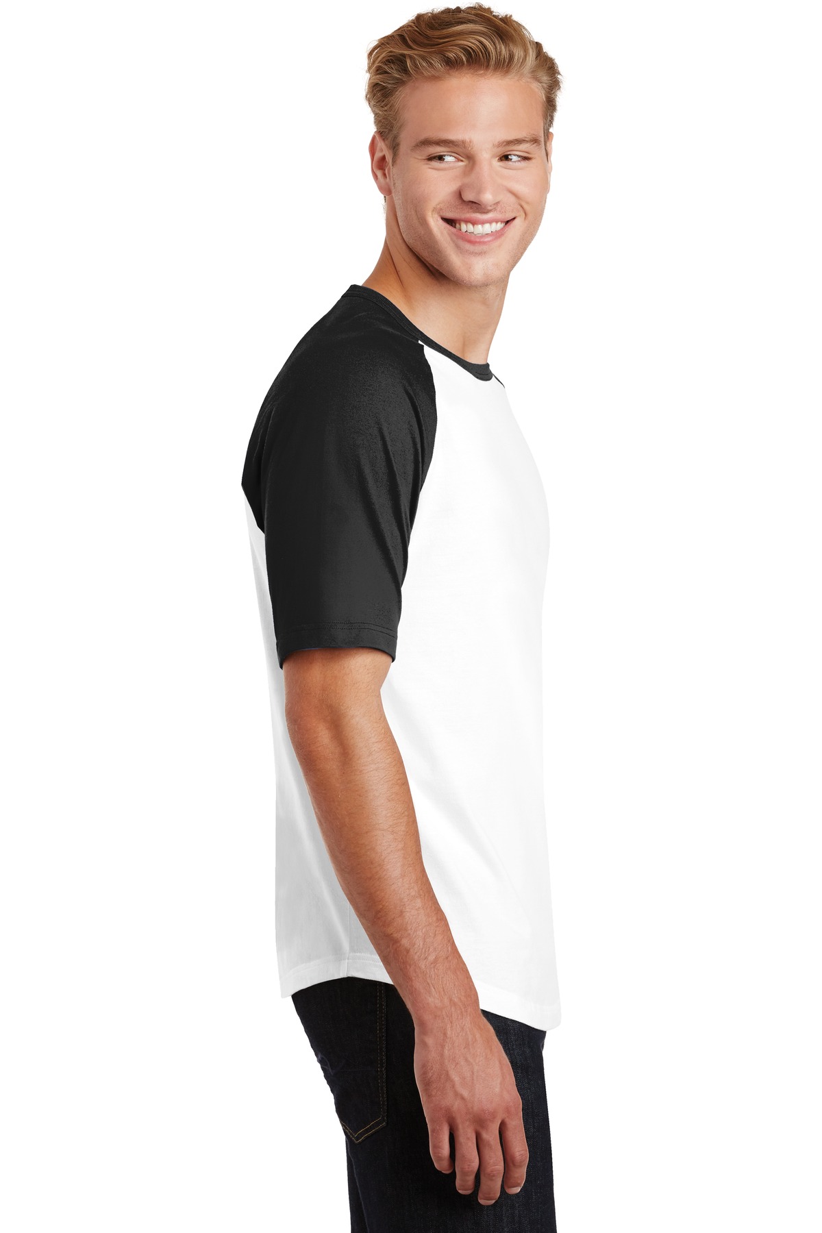 Sport-Tek Short Sleeve Colorblock Raglan Jersey. T201 7