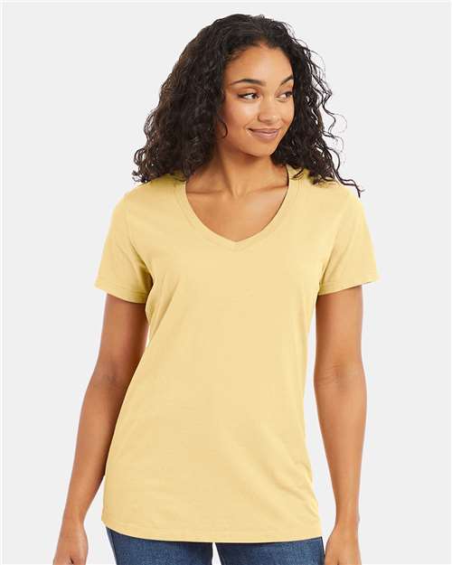 Women's Garment-Dyed V-Neck T-Shirt - GDH125 13
