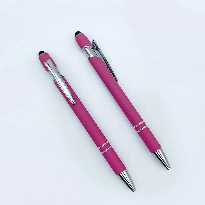 Retractable Touch Aluminum Stylus Pen Laser Engraved 6