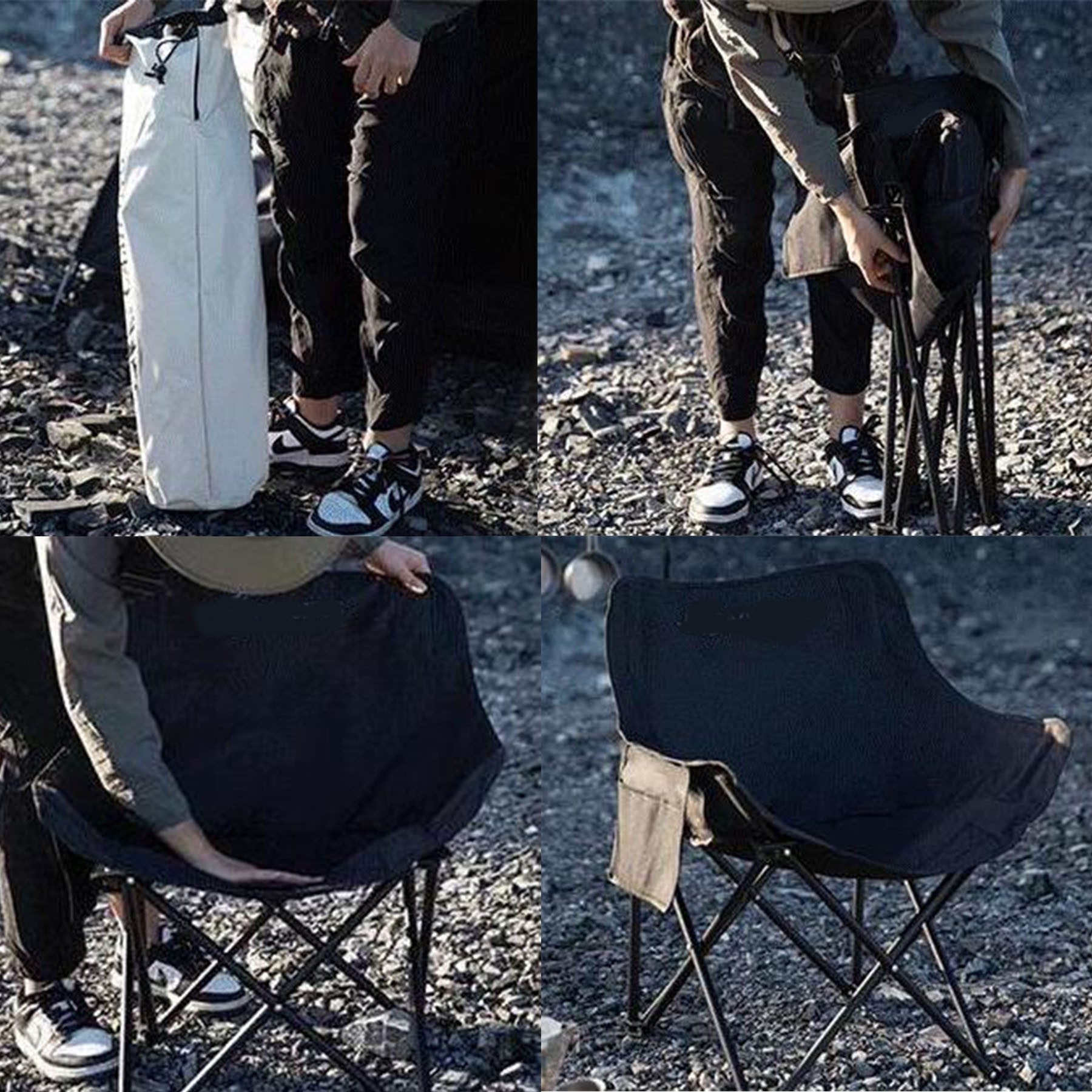 Outdoor Foldable Moon Chair With Portable Bag 2