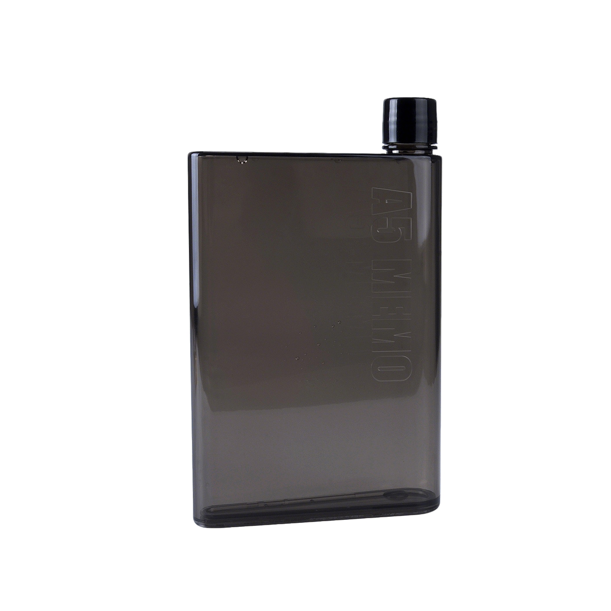 A5 Flat Plastic Transparent Water Bottle Slim Profile 4