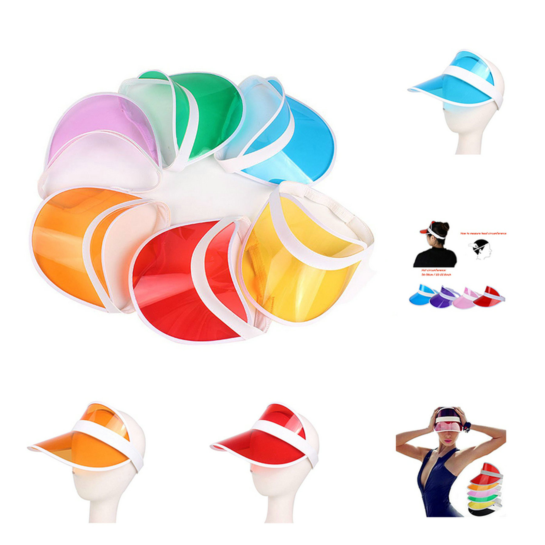 PVC Transparent Sun Visor 1