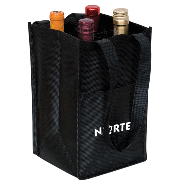 Non Woven Four Bottle Wine Bag 6