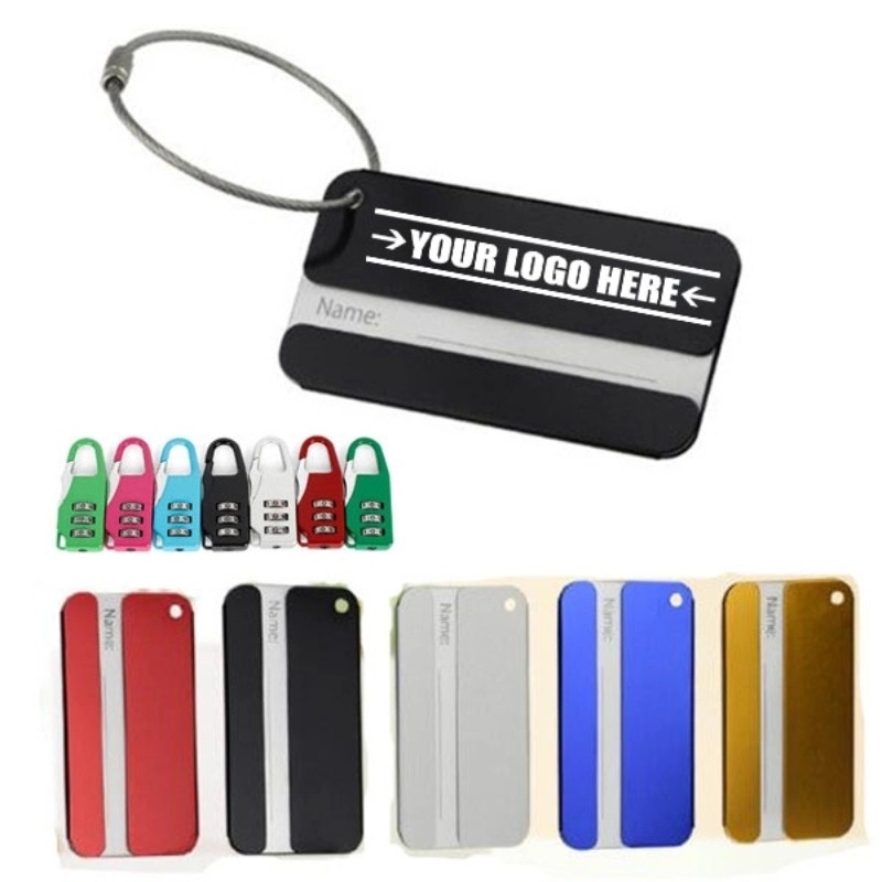 Coded Lock With Aluminium Luggage Tag Gift Box Set 4