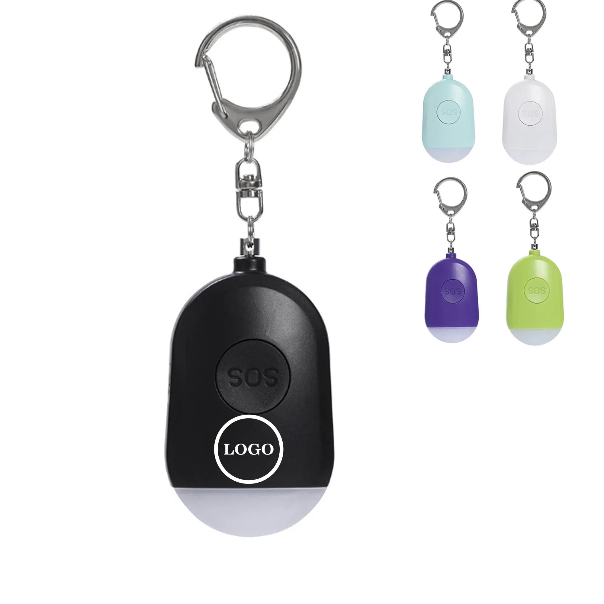 Simplified Portable Personal Alarm with LED and 130dB Sound 2