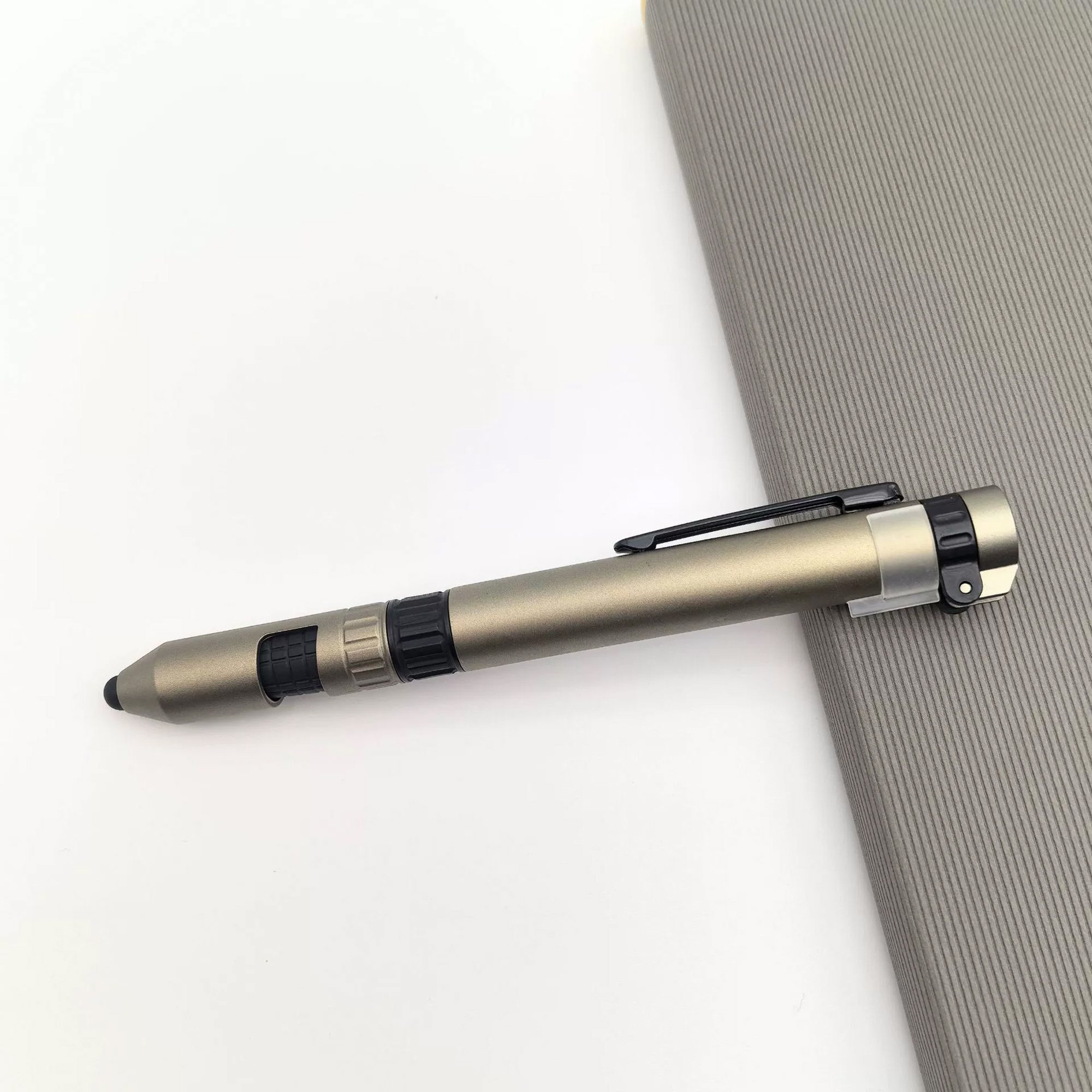 6 in 1 Multifunction Tool Ballpoint Pen with Outdoor Compass Screwdriver Torch Stylus Mobile Phone 3