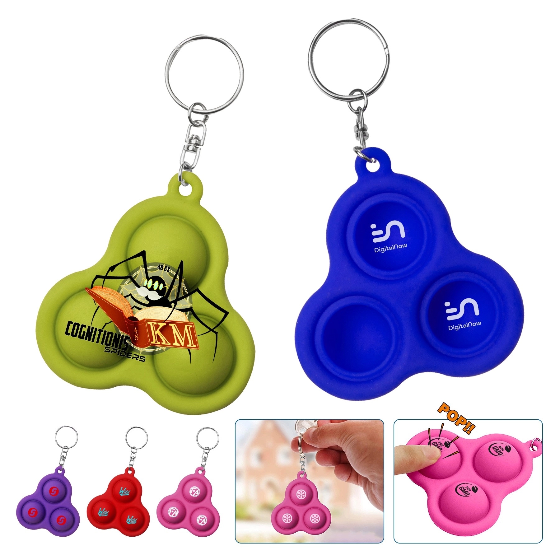 UFO Push Pop Bubble Keychain 1