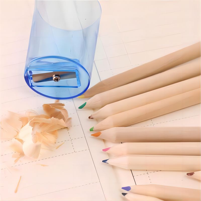 12 Colored Pencils Set With Sharpener 2
