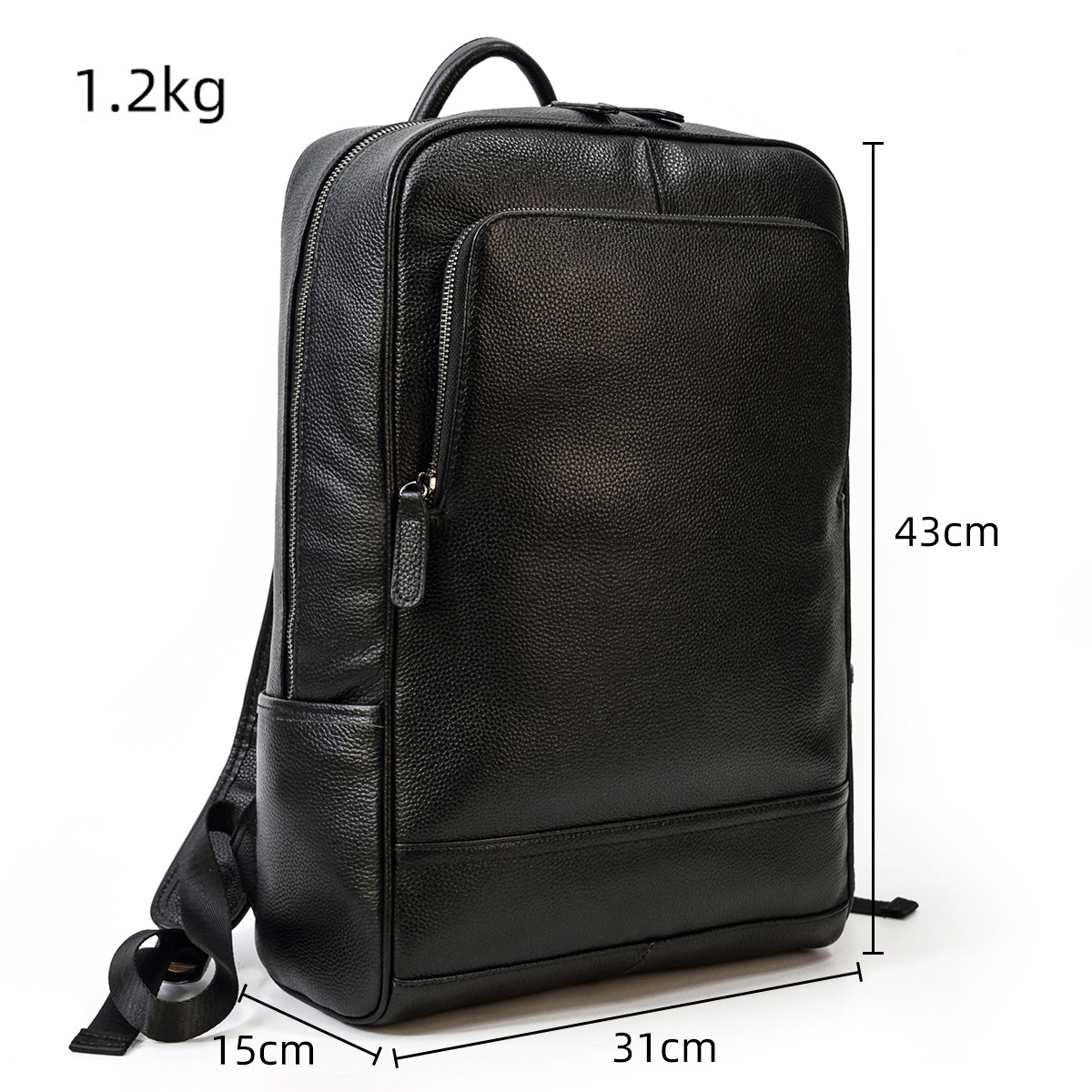 Men Full Grain Genuine Leather Laptop Backpack 3