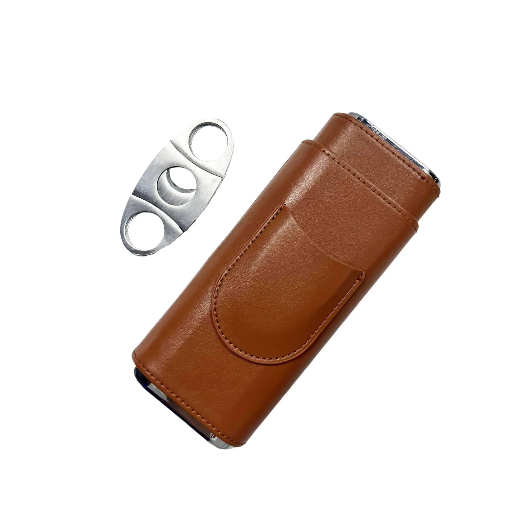 Cedar Wood Lined Cigar Humidor with Stainless Steel Cutter 5