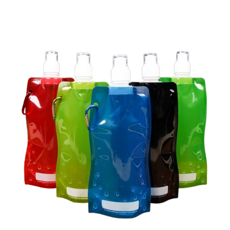18 oz Foldable Water Bottle W/ Carabiner 13
