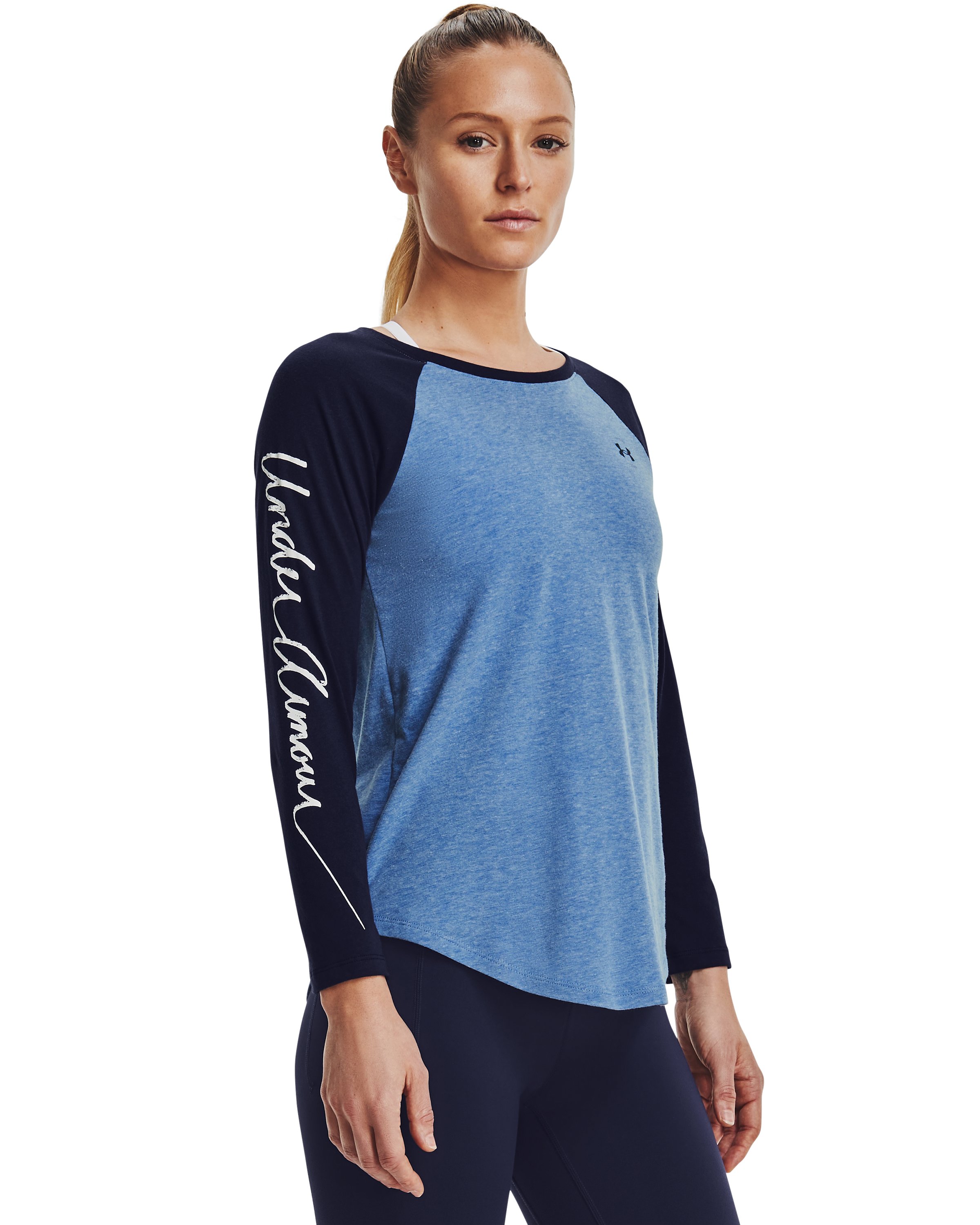 Women's UA Wordmark Script Baseball Long Sleeve  3