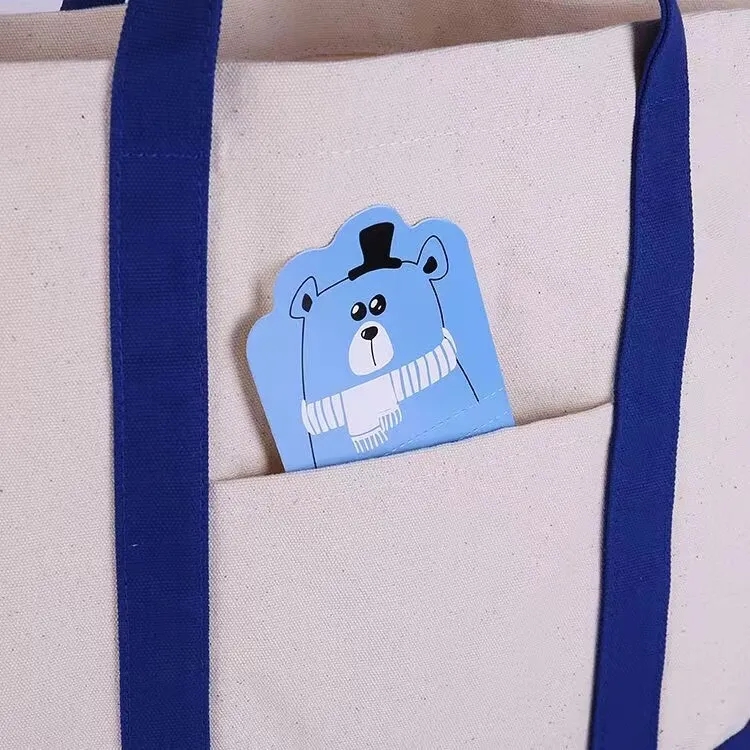 Classic Two-Tone Canvas Tote Bag, custom tote bag with logo imprint 2