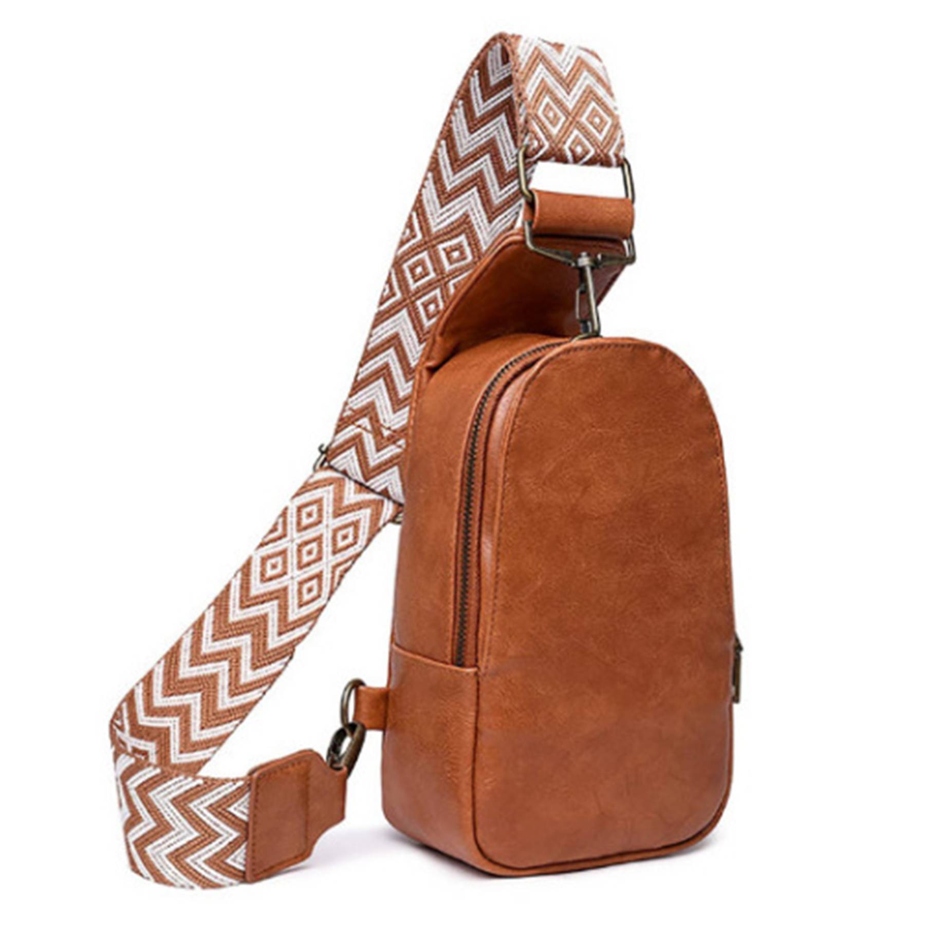 PU Leather Small Crossbody Sling Backpack Multipurpose 6