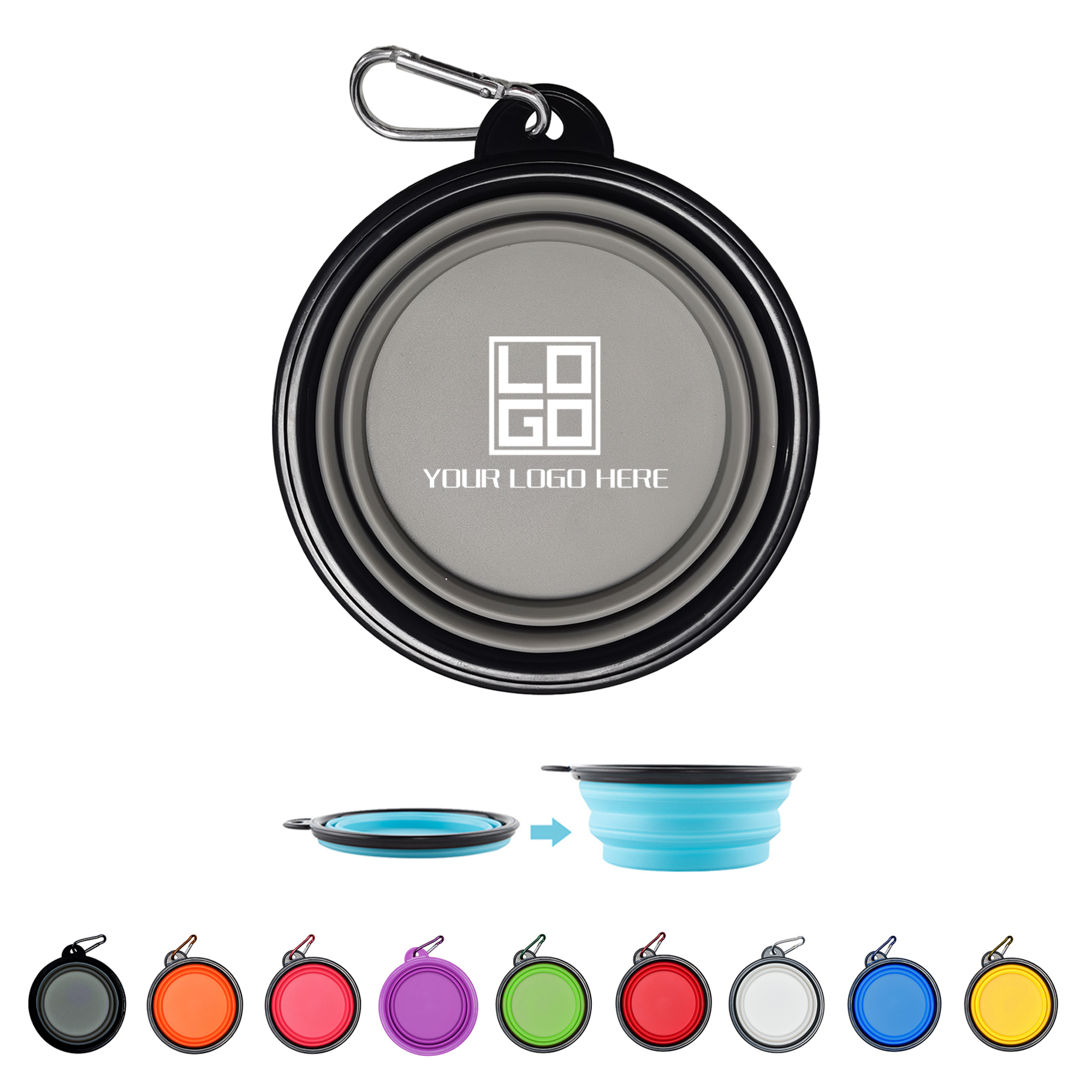 Folding Bowl With Carabiner Hook 2