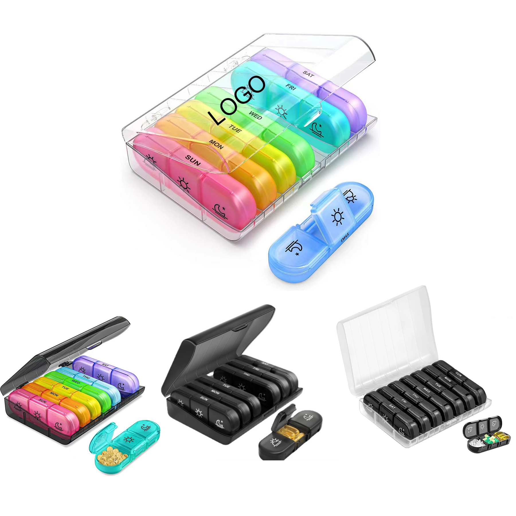 Weekly Pill Organizer 3 Times a Day 1