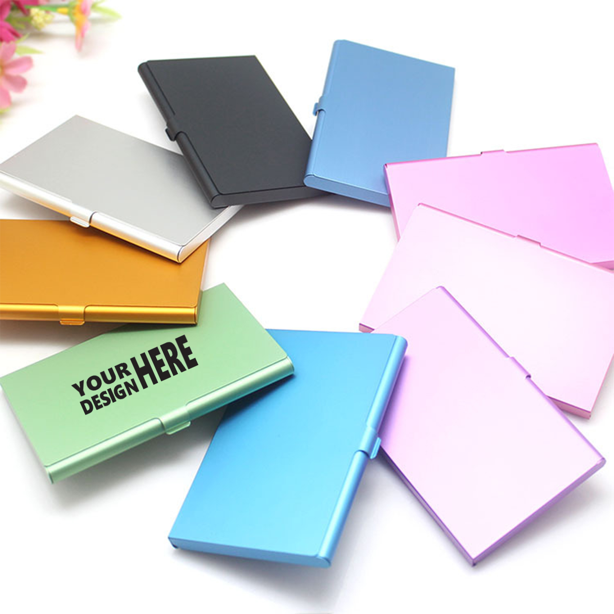 Colorful Aluminum Business Card Holder 2