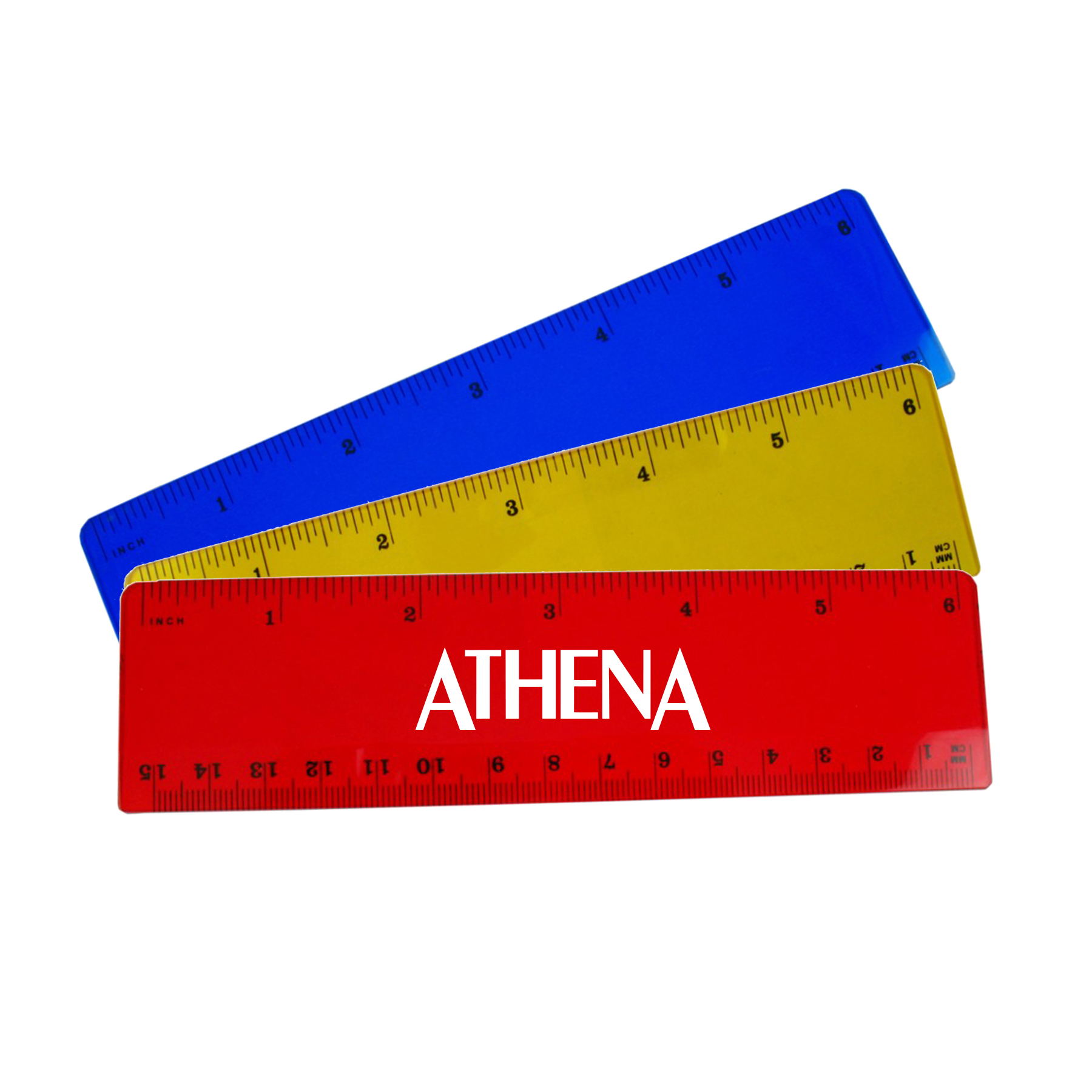 6 Inch Transparent Plastic Ruler with Metric and Inch Scales(Close Out) 4