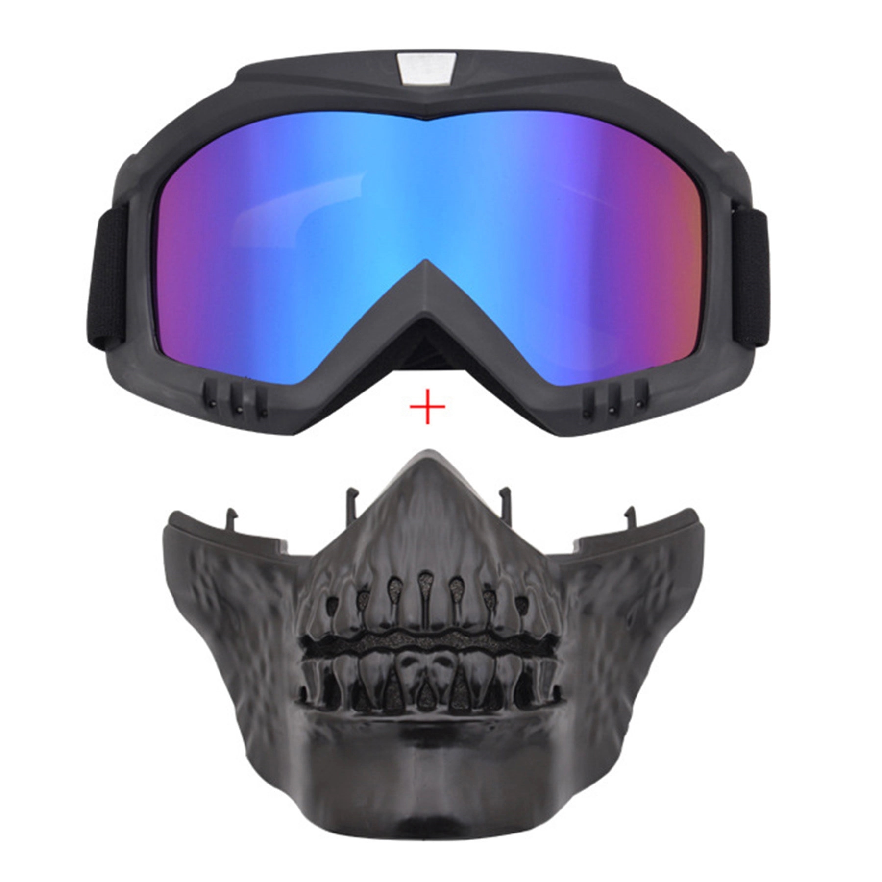 Detachable Cross Country Riding Ski Goggles Skull Face Mask 5