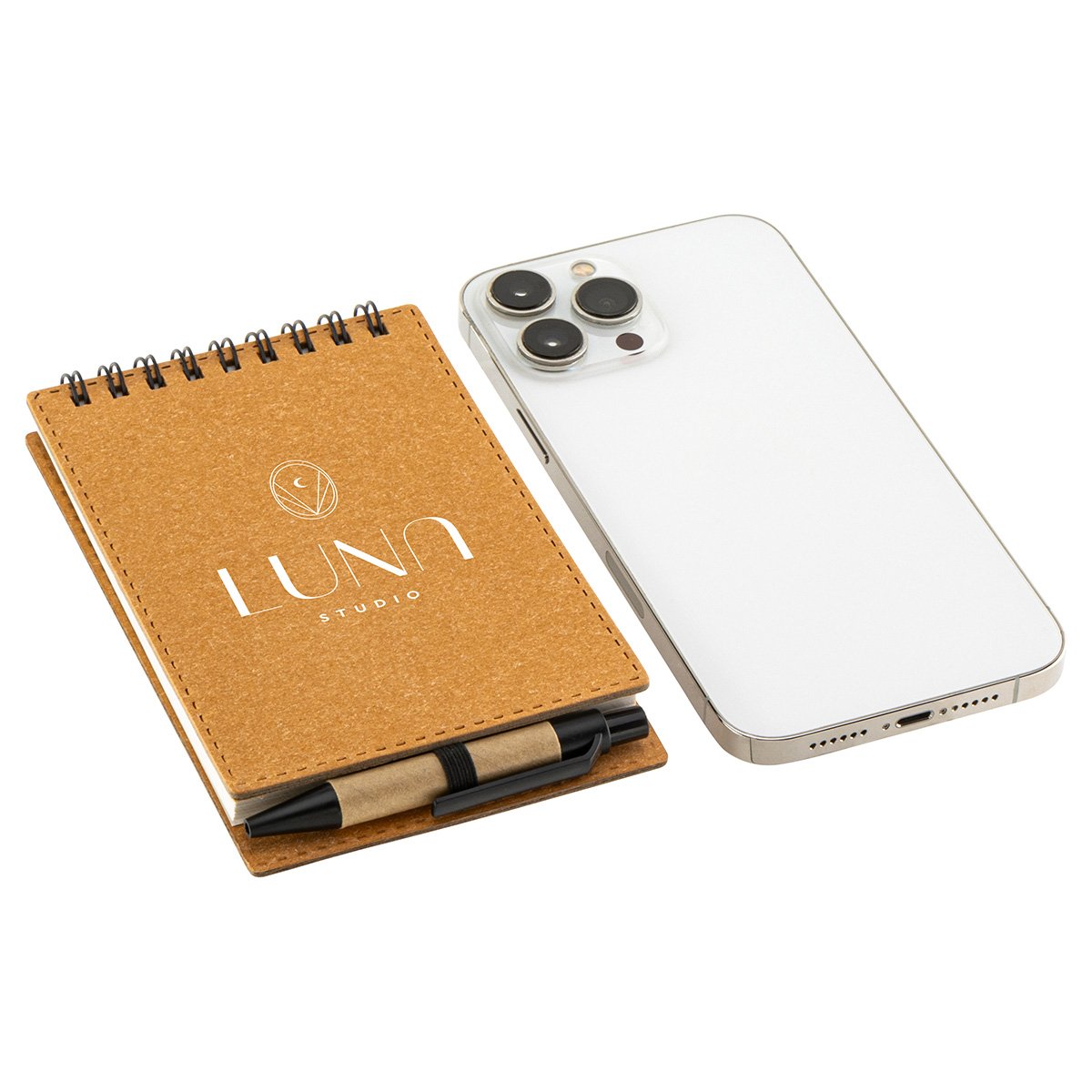 Flip Recycled Spiral Notebook with Pen 3