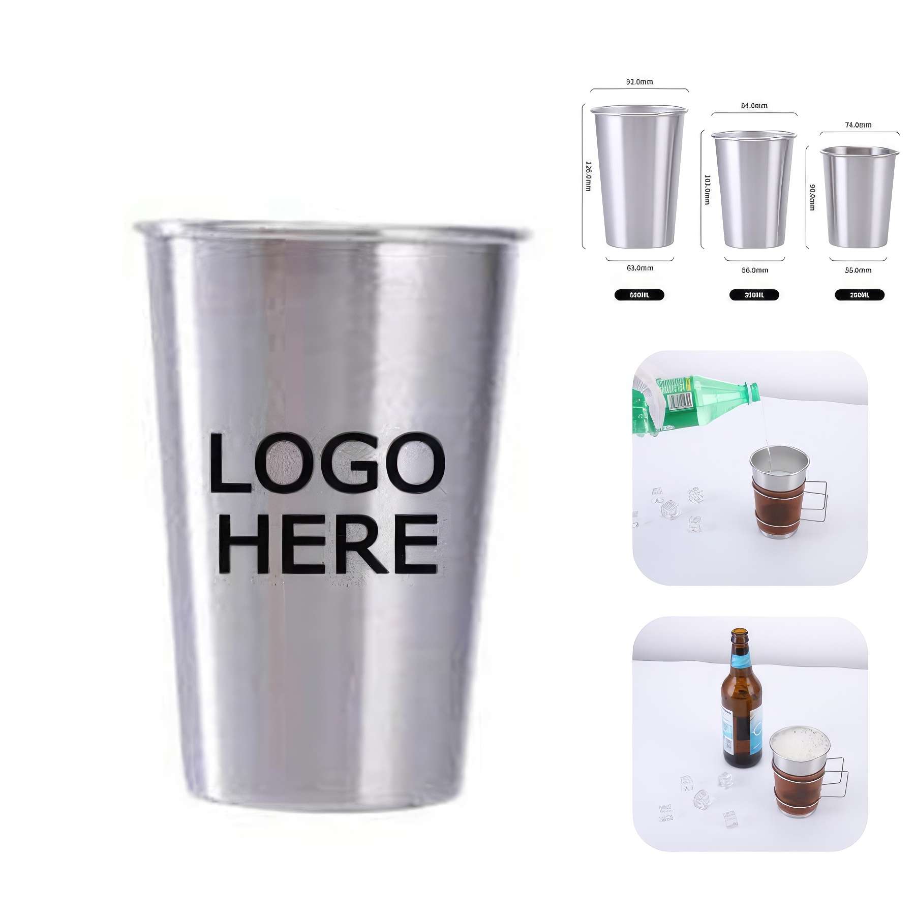 Custom 304 Stainless Steel Coffee Cup: 23.67 oz 1