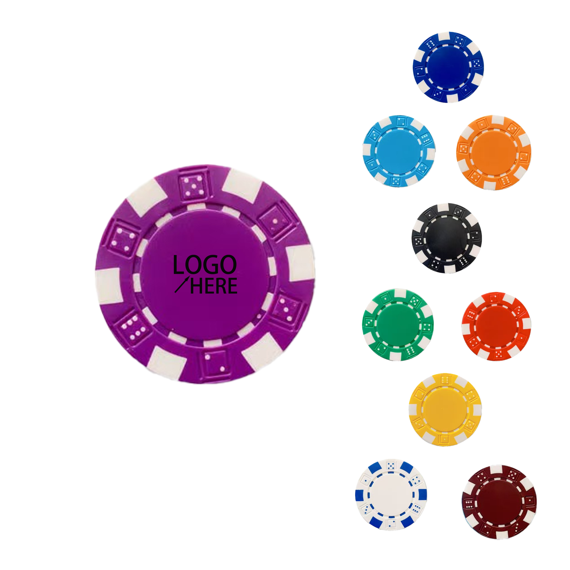 PS Material Poker Chips Kit 6