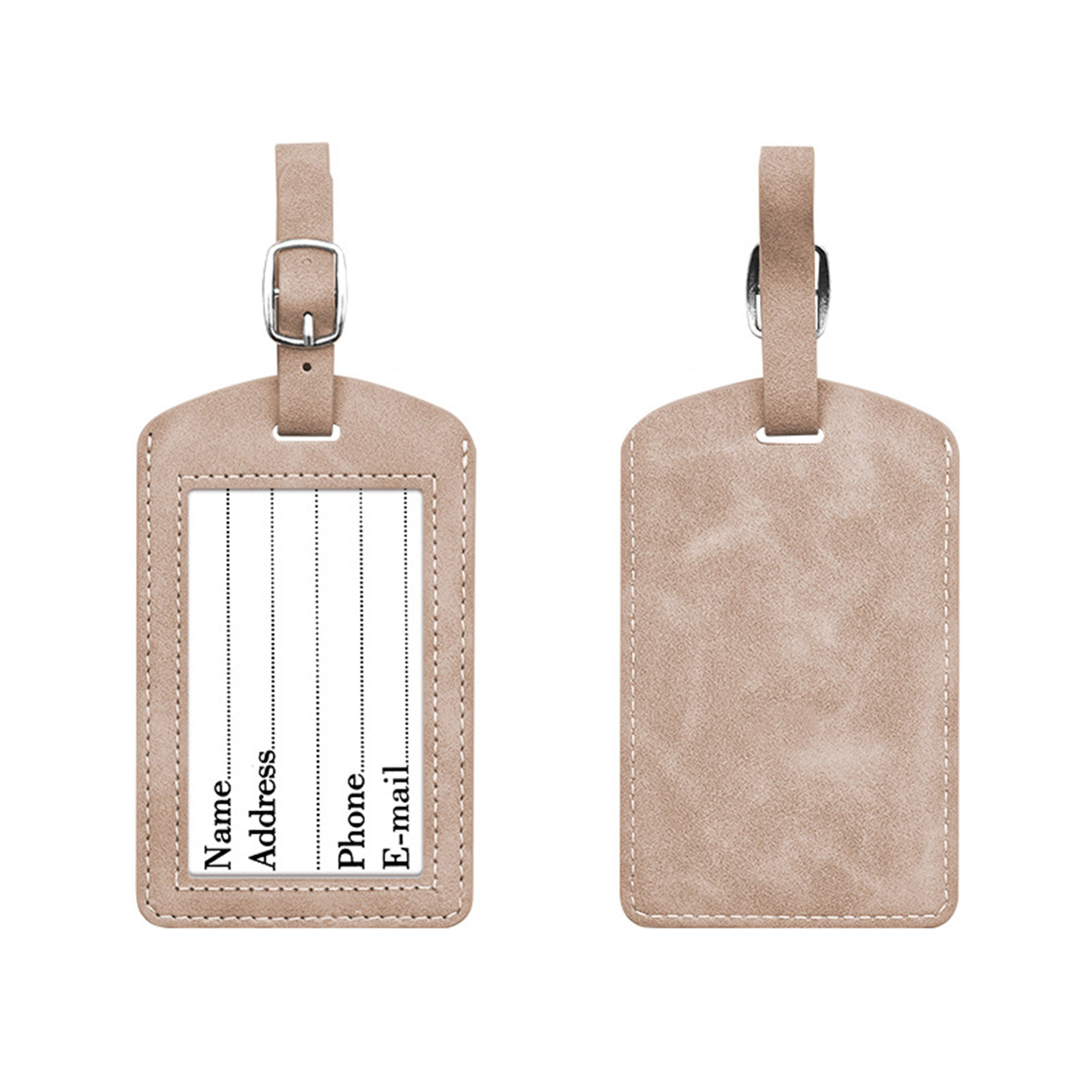 Debossed Premium Letherette Luggage Tag with Visable Window 12